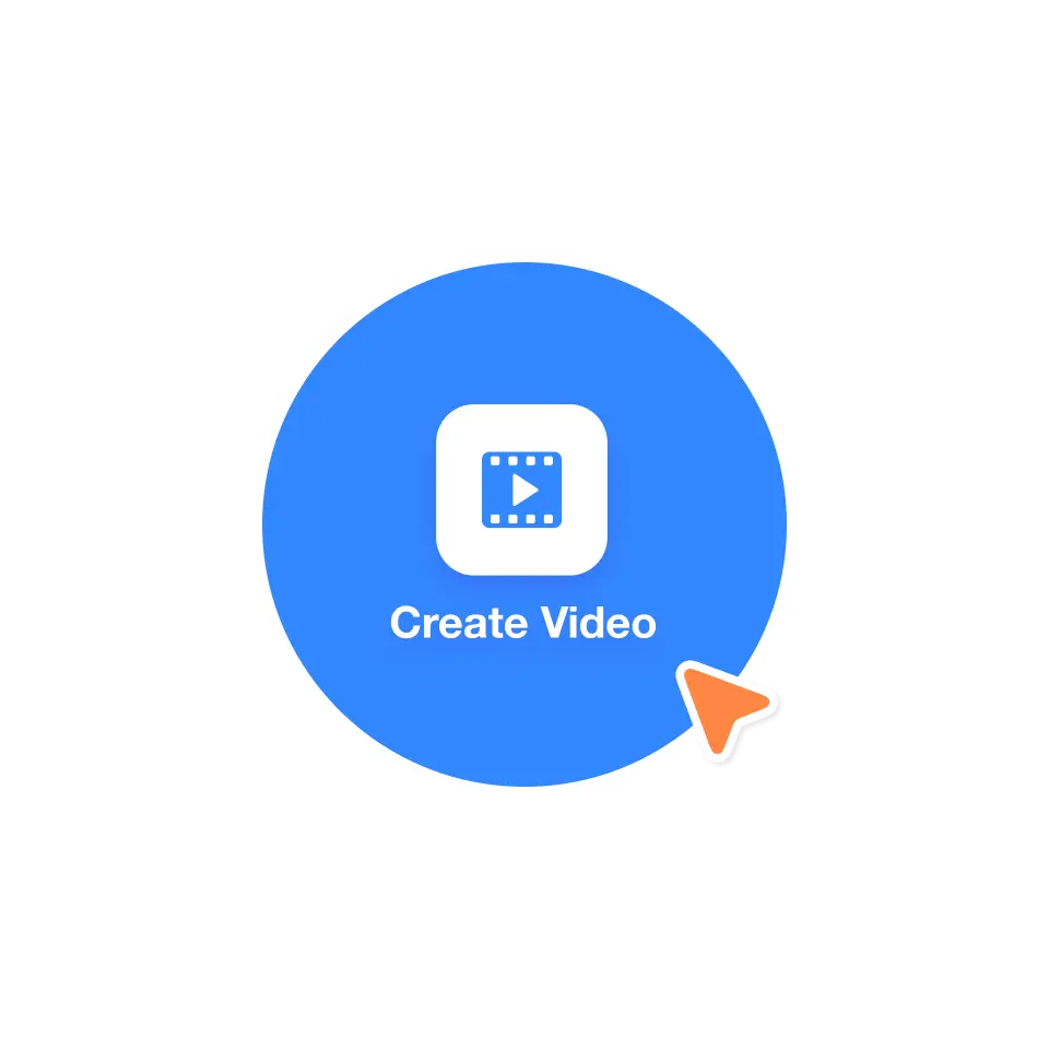 Click Create Video to convert text into social media video with Visla’s AI.